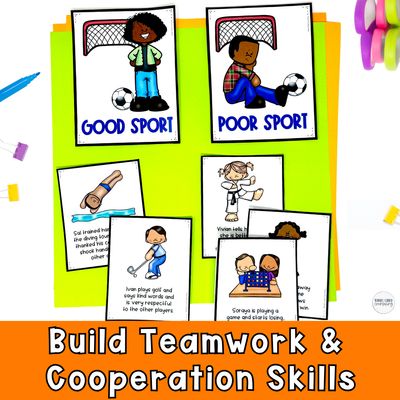 Sportsmanship Social Skills Game Set 1 | Being a Good Sport Activities (Digital + Print)