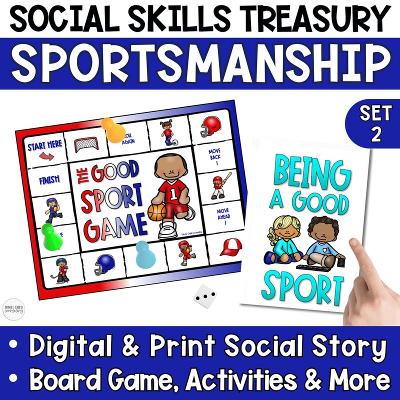 Sportsmanship Social Skills Game Digital and Print Set 2: Social Skills Treasury
