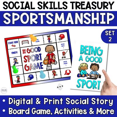 Sportsmanship Social Skills Game Digital and Print Set 2