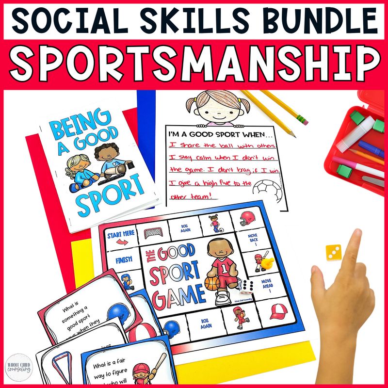 Sportsmanship Social Skills Game Digital and Print Bundle