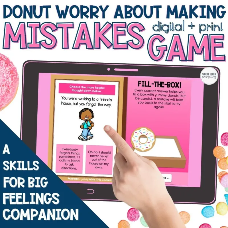 Donut Worry About Making Mistakes Flexible Thinking Game: Skills for Big Feelings