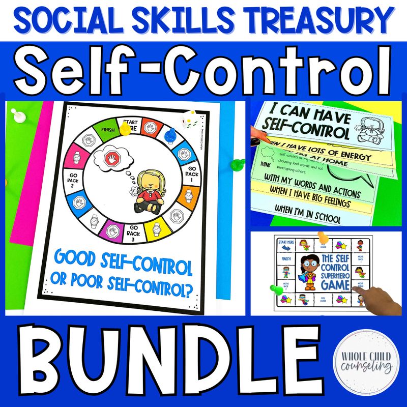 Self Control and Impulse Control Game Activity and Social Story Bundle