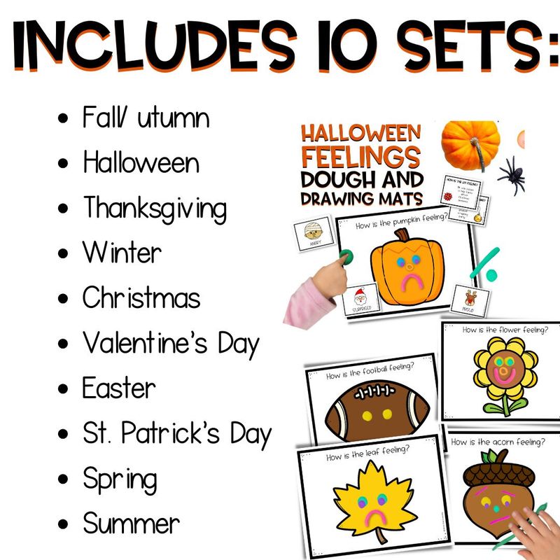 Feelings Dough and Drawing Mats Bundle
