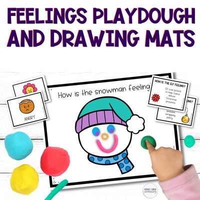 Feelings Play Dough &amp; Drawing Mats Growing Bundle | SEL Activities for Kids