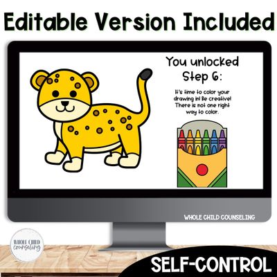 Self-Control Lunch Bunch Activities | Directed Drawing &amp; SEL Worksheets (Digital + Print)