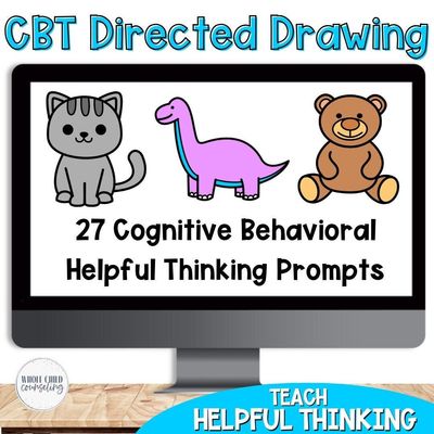 CBT Directed Drawing Activities for Kids: Set 1 (Digital + Print)