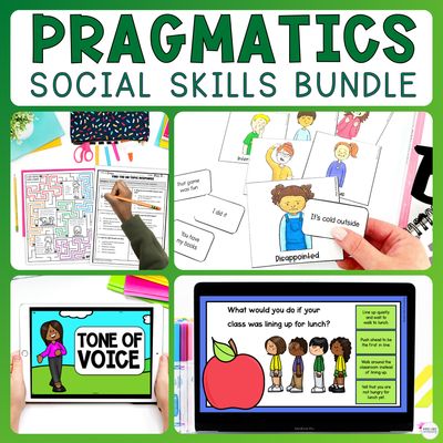 Pragmatic Language &amp; Social Communication Skills Activity Growing Bundle