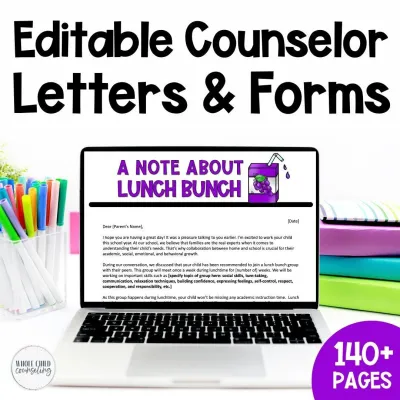 Editable School Counselor Letters &amp; Forms | Parent Communication Templates, Family Handouts &amp; Permission Slips