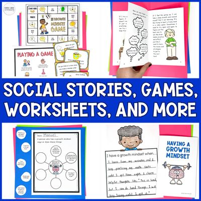 Growth Mindset vs Fixed Mindset Social Skills Game Bundle