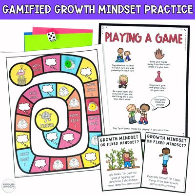 Growth Mindset or Fixed Mindset Game and Activities Set 1