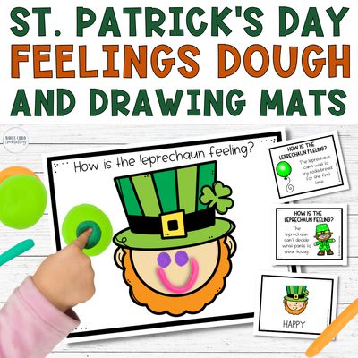 St. Patrick's Day Feelings Play Dough and Drawing Mats