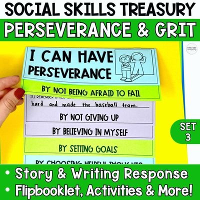 Perseverance &amp; Grit Social Skills Activities | Social Skills Treasury Set 3