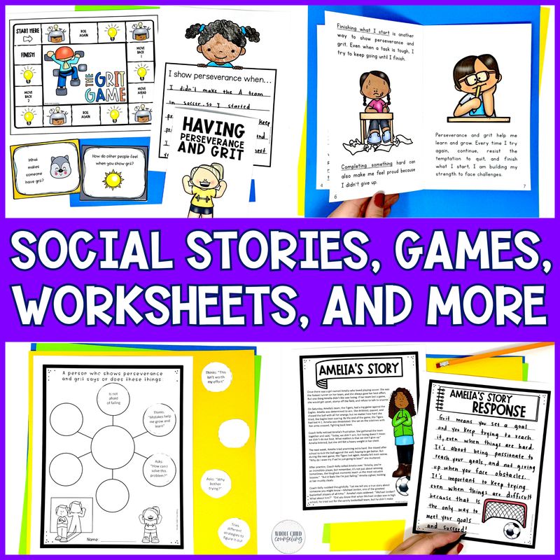 Perseverance and Grit Social Skills Bundle