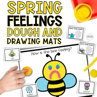 Spring Feelings Play Dough &amp; Drawing Mats | Emotions SEL Activities for Kids