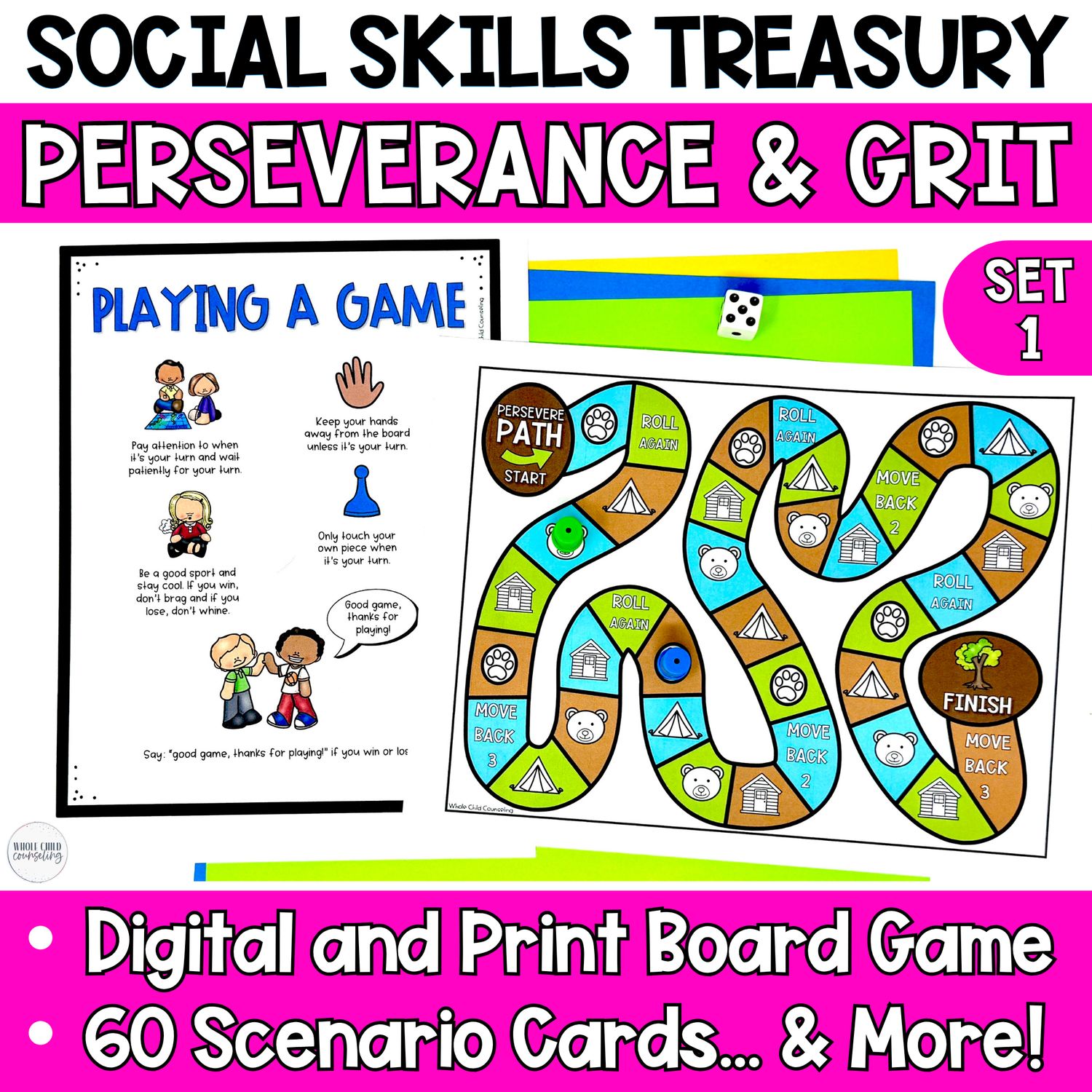 Perseverance and Grit Social Skills Activities Set 1