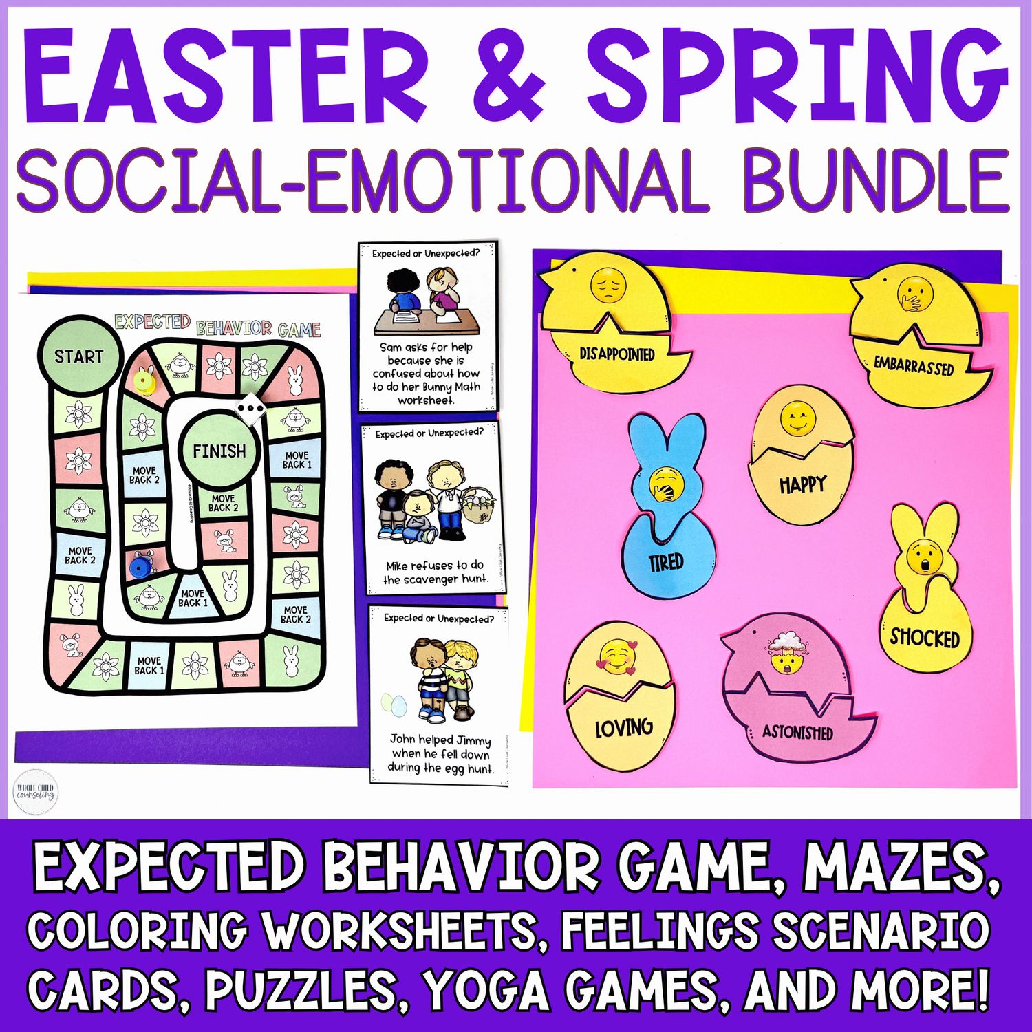 Easter and Spring Counseling and SEL Bundle