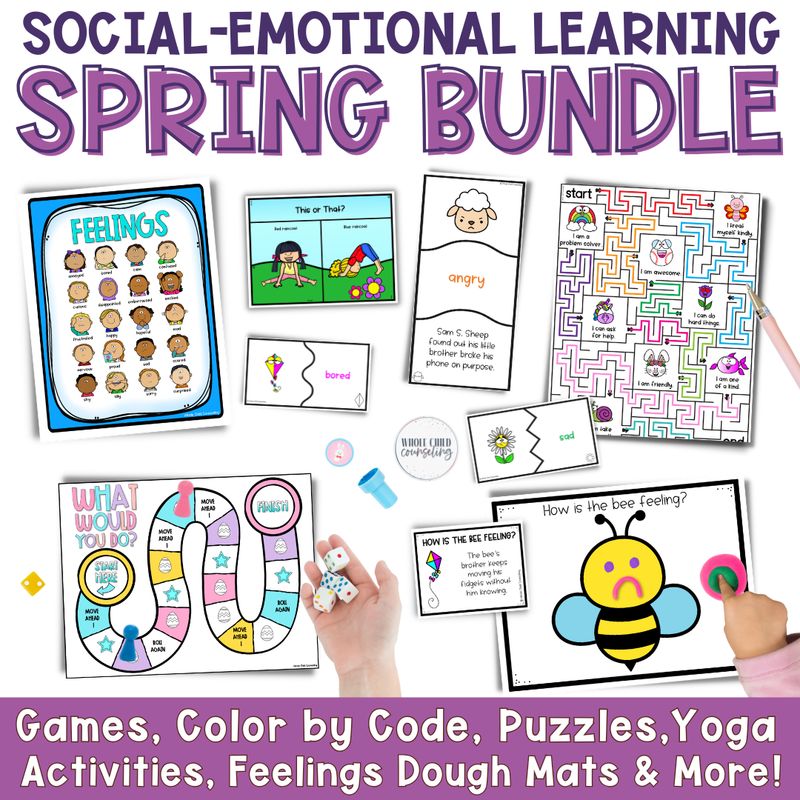 Spring Counseling + Social Emotional Learning Bundle