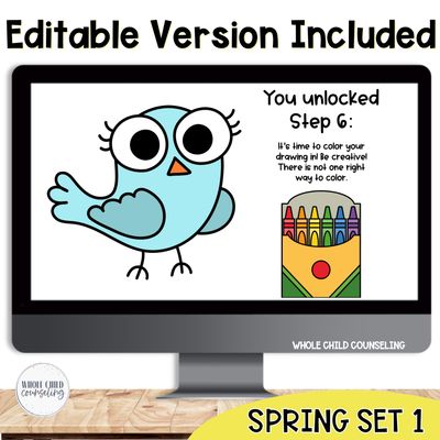 Spring SEL Directed Drawing Set 1 | Feelings &amp; Social Awareness Activities