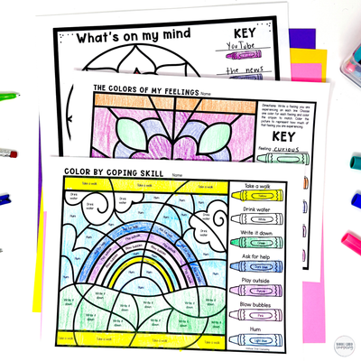Color By Code Spring Flower Activity