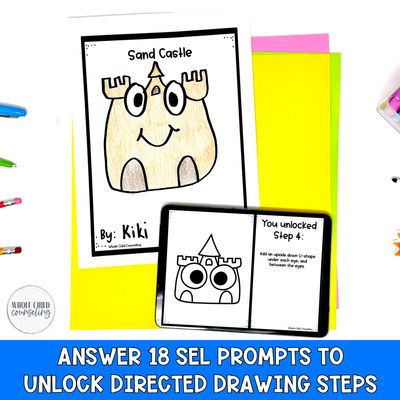 Summer SEL Directed Drawing Set 3 | CBT, Coping Skills &amp; Growth Mindset Activities
