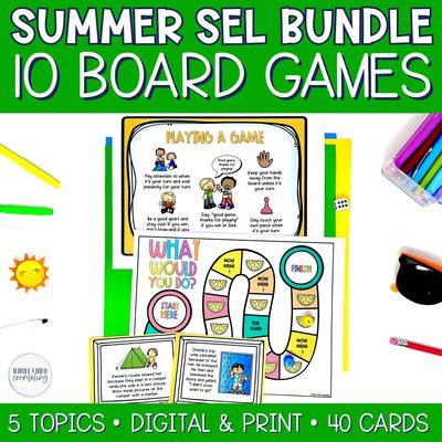 10 Summer SEL Game Boards (Digital + Print)