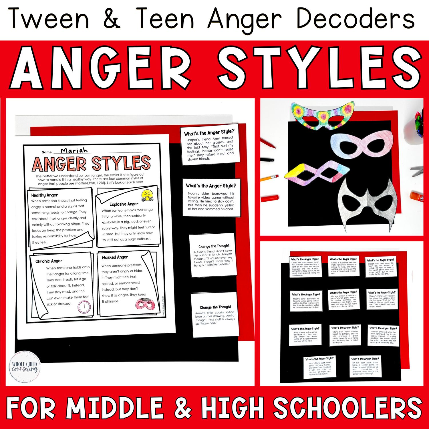 Anger Styles, Art Therapy Activity | Anger Decoders Curriculum Lesson 7