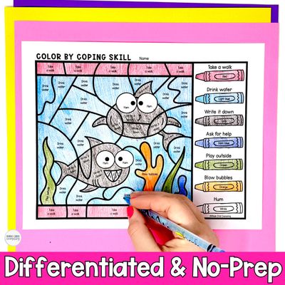 Flip Flops Color by Code | Summer Feelings &amp; Coping Skills (Digital + Print)