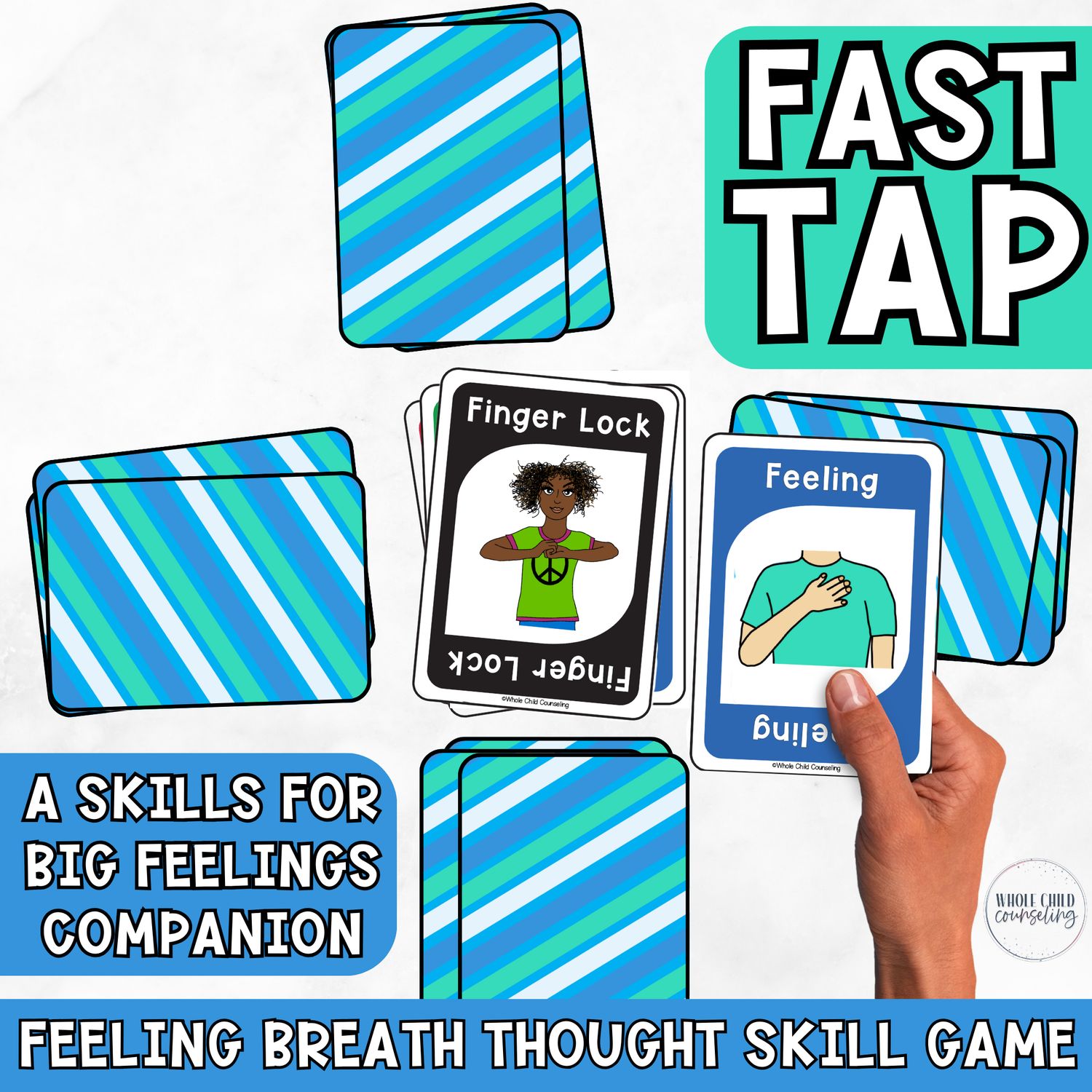 Fast Tap Feeling Breath Thought Skill Card Game