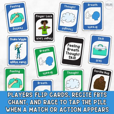 Feeling Breath Thought Skill (FBTS) Fast Tap SEL Card Game (Digital + Print)