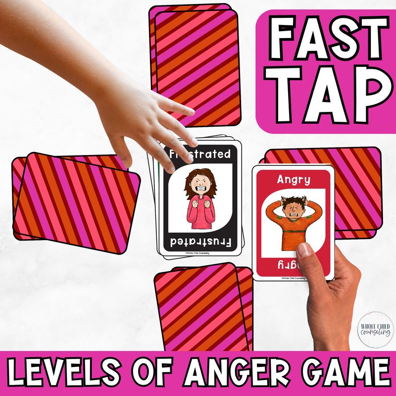 Fast Tap Levels of Anger Slap SEL Card Game