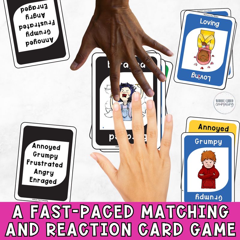 Fast Tap Levels of Anger Slap SEL Card Game