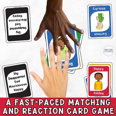 Feelings Fast Tap Slap Card Game Set 2 | Emotions &amp; Impulse Control