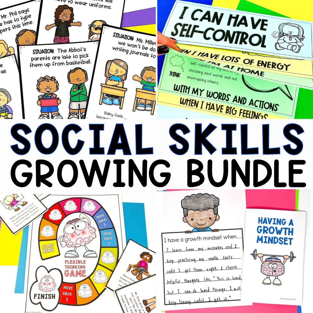 Social Skills Treasury Growing Bundle Curriculum: Elementary Special Education, Small Group SEL Games