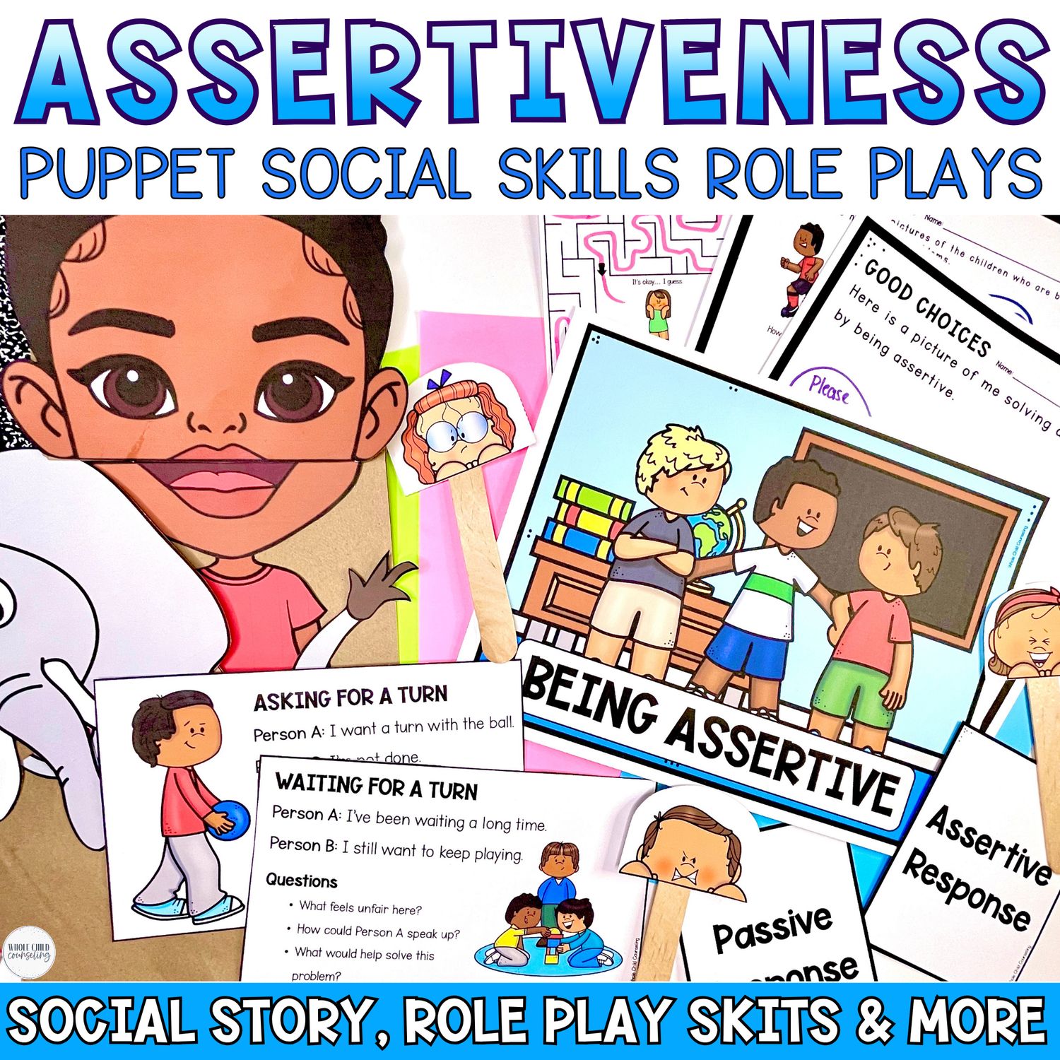 Assertiveness Self-Advocacy Puppet Social Problem Solving Conflict Resolution Role Play Scenarios