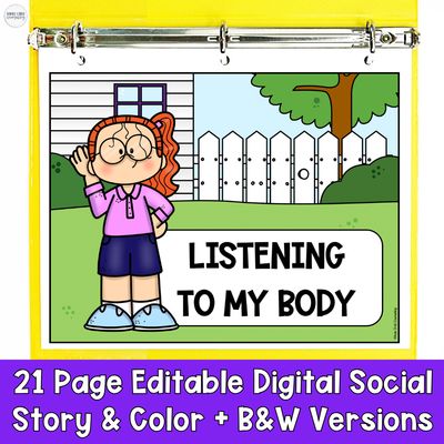 Interoception Body Sensations/Signals Social Story + Game