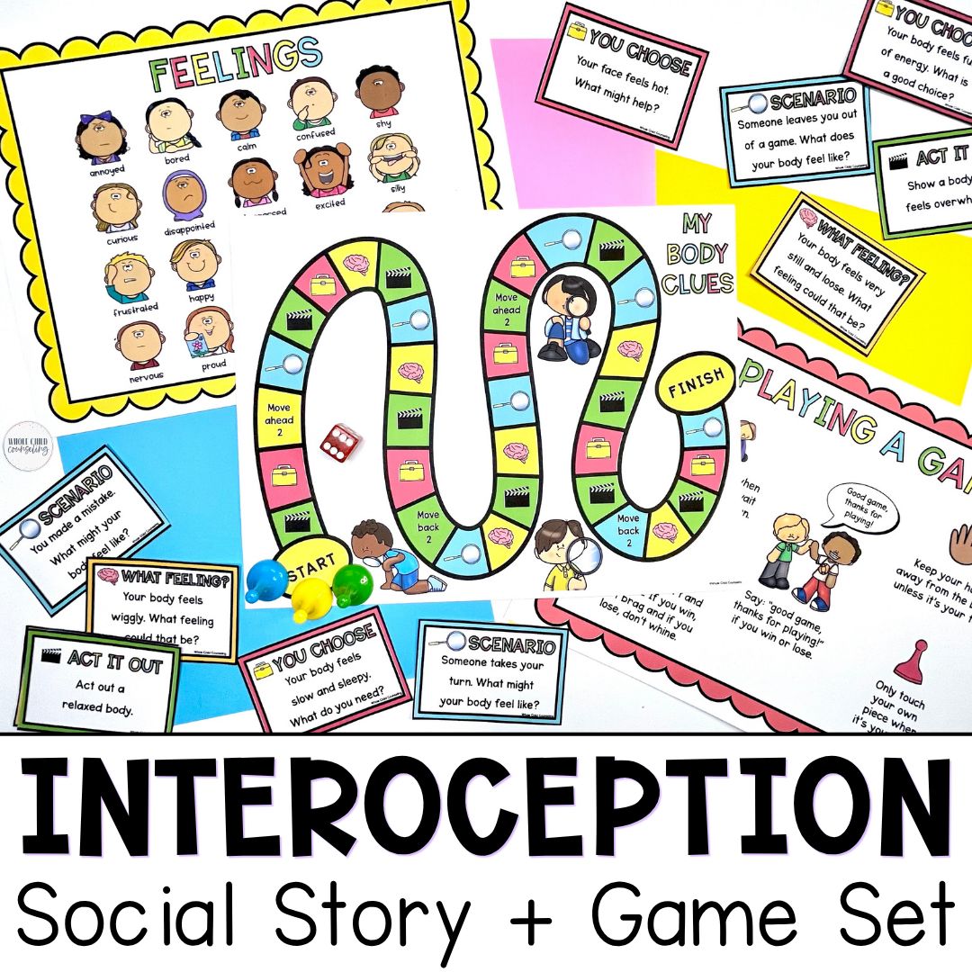 Interoception Body Sensations/Signals Social Story + Game