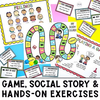 Interoception Activities Growing Bundle: Games, Worksheets, Lessons + Social Story