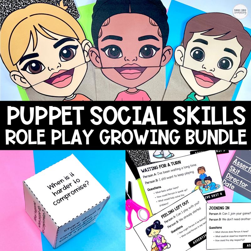 Puppet Social Skills Role Play Scripts Scenarios and Activities GROWING BUNDLE