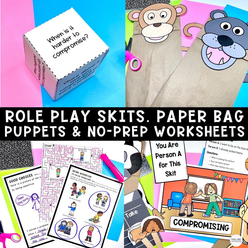 Puppet Social Skills Role Play Scripts Scenarios and Activities GROWING BUNDLE