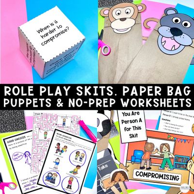 Puppet Social Skills Role Play Scripts Scenarios and Activities GROWING BUNDLE