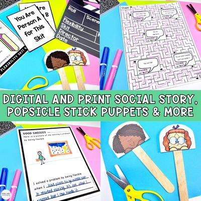 Flexible Thinking Puppet Role Play Scenarios | Social Skills SEL