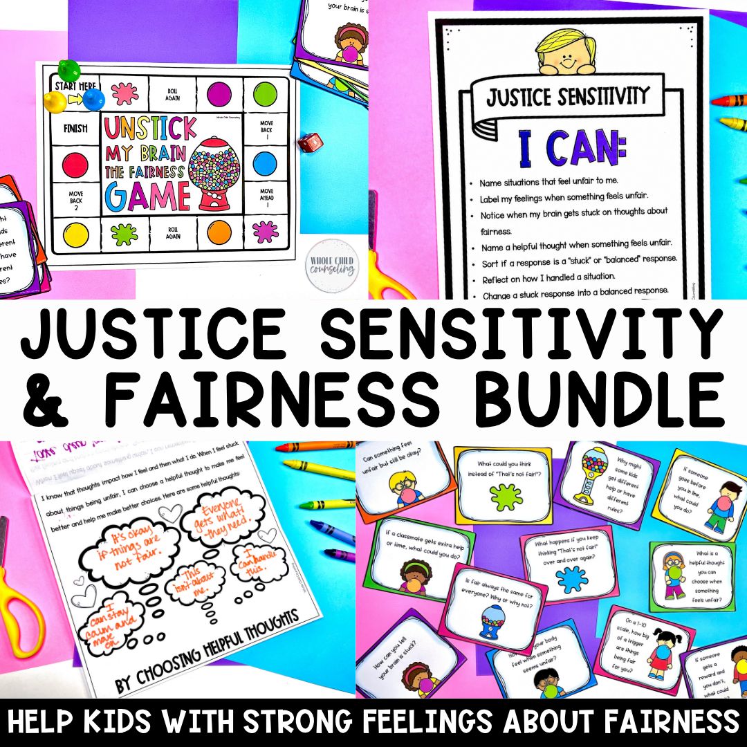 Justice Sensitivity Social Skills Treasury Activities Bundle (Sets 1-3)