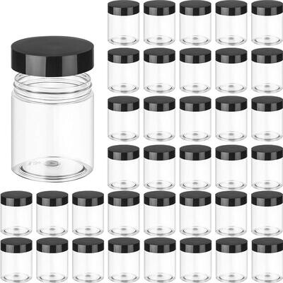 2oz Plastic Jar (Black Top)