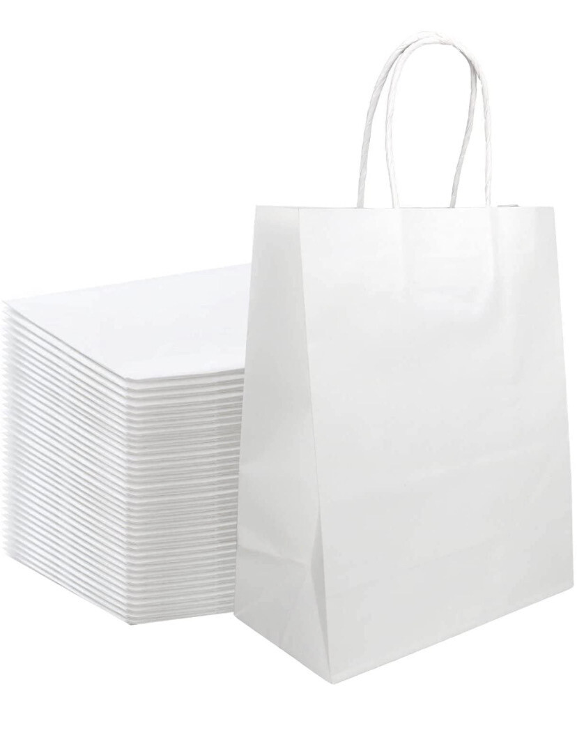 8x10 White Paper Bag