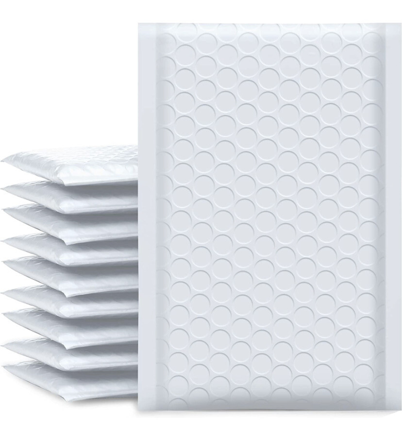4”x8” White Bubble Mailers