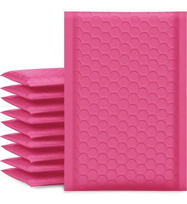 4”x8” Hot Pink Bubble Mailers
