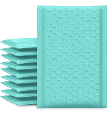 4”x8” Teal Bubble Mailer