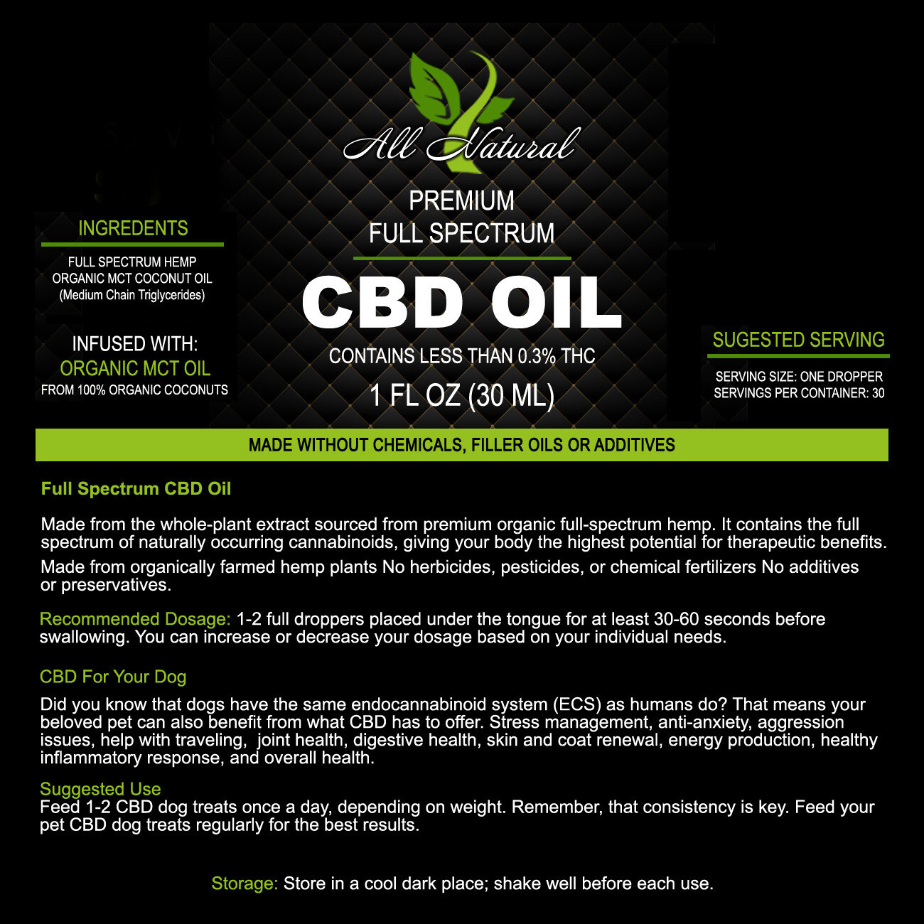 Full Spectrum Organic CBD-Oil