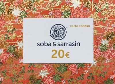 Carte Cadeau Soba et Sarrasin Carte Cadeau Soba et Sarrasin