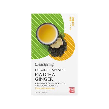 Thé Matcha &amp; gingembre bio en sachets 36g